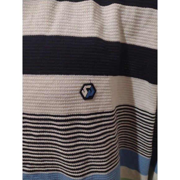 NWT New South Pole MultiColor Short Sleeve Polo Shirt 3XL Cotton Striped - Picture 4 of 11